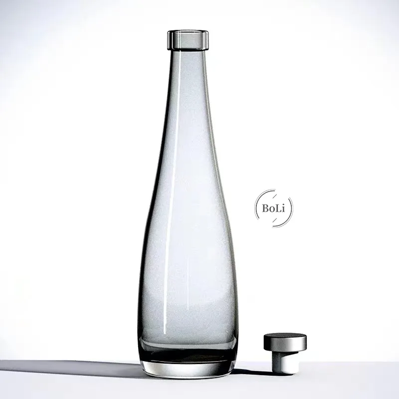 Siêu Flint chai thủy tinh nước và nước khoáng chai thủy tinh với vít cap 750ml Chai Nước Thủy Tinh