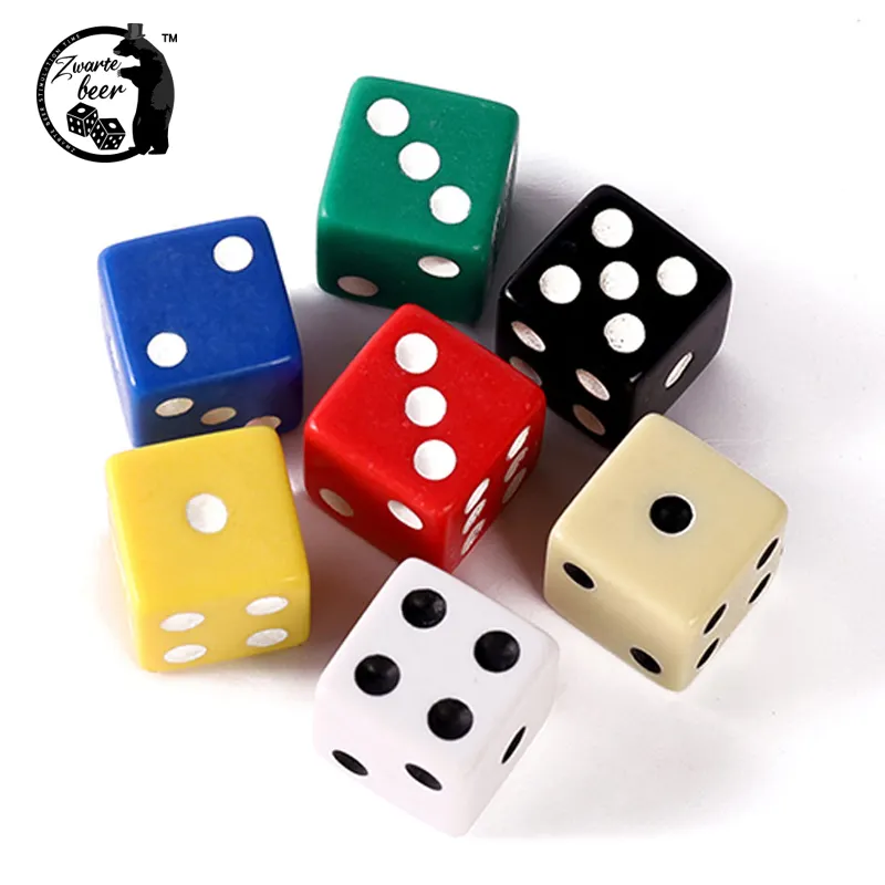 Portable Acrylic 6 Sided Spot Dices w/ Box Role Play Game Parts Pack of 30 