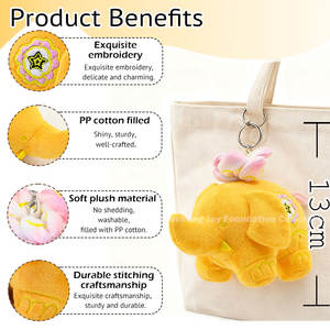 Llavero de metal personalizado con diseño de elefante de peluche de Tailandia, exquisito colgante para bolso, regalo de recuerdo - Product Image 2