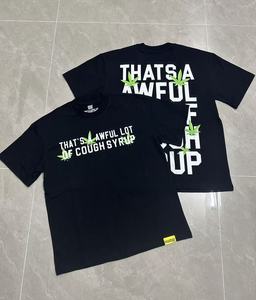 T-shirt décontracté surdimensionné à manches courtes pour homme, streetwear de haute qualité, 100 % coton tricoté, imprimé lettres de designer « THAT'S AWFUL LOT » - Product Image 2