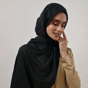 ฮิญาบเย็บสองชั้นยาวผ้าปิดไหล่แบบดั้งเดิมทุกฤดูกาล - Product Image 3