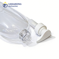 Bouteille ovale transparente en PET de 800 ml avec pompe à pression pour emballage de savon liquide, gel douche, shampoing et lotion – Vente en gros