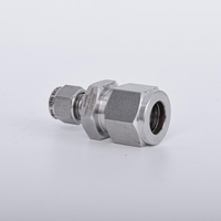 Conector de Tubo de Acero Inoxidable con Doble Férula, Adaptador de Tubería Hidráulica, Accesorio de Compresión de 90 Grados