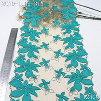 Fleur personnalisée avec broderie en dentelle satinée, garniture en dentelle Oeko Tex 23 cm, tissu en dentelle noire brodée de luxe pour lingerie haut de gamme