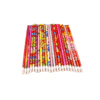Lot de papeterie scolaire SHIRLEY YA : Crayons hexagonaux en bois à motifs de dessins animés pour enfants et étudiants – Fournitures d'art multiples