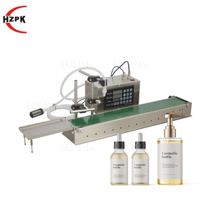 Machine de remplissage de liquides HZPK automatique 200 ml, huile 1 litre, contrôle numérique, convoyeur, machine de remplissage de boissons en canettes - Product Image 1