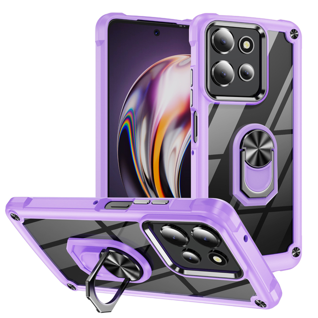 Fashion Holder Stand Phone Case for Motorola Moto G52 G22 G31 G41 G42 G60S Hard Shockproof Back Cover Case for MOTO G Play 2025