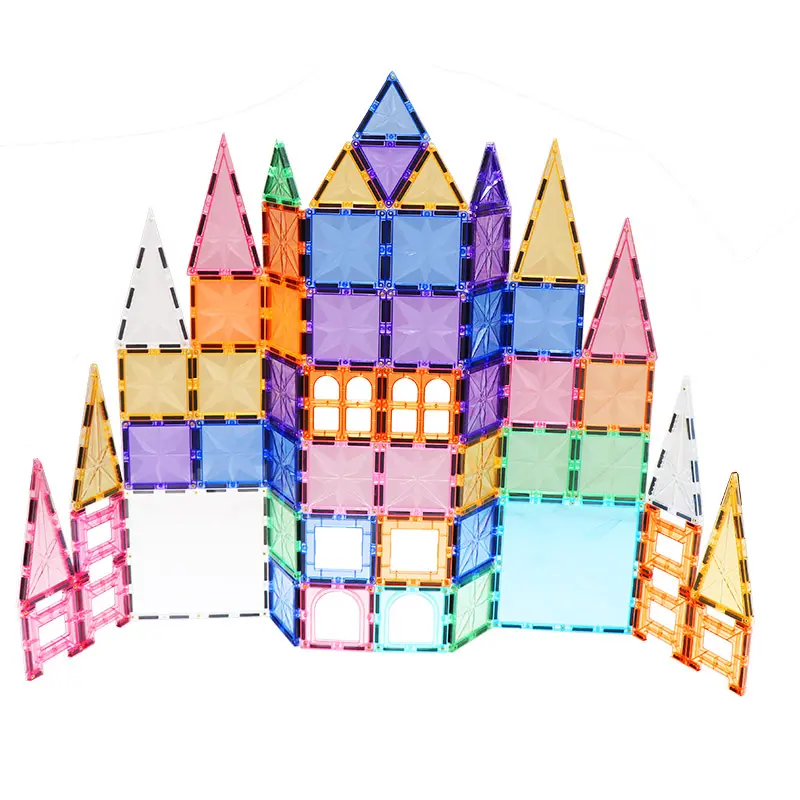 Diamant Magneet Building Tegels 108Pcs 3D Speelgoed Magnetische Blokken Set Voorschoolse Building Speelgoed Geschenken Voor Boven 3 Jaar Oud leeftijd