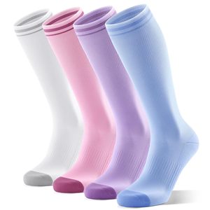 Chaussettes de compression à marque privée, haute qualité, anti-ampoules, extensibles, pour la course, le voyage, la gym, hauteur genou - Product Image 2