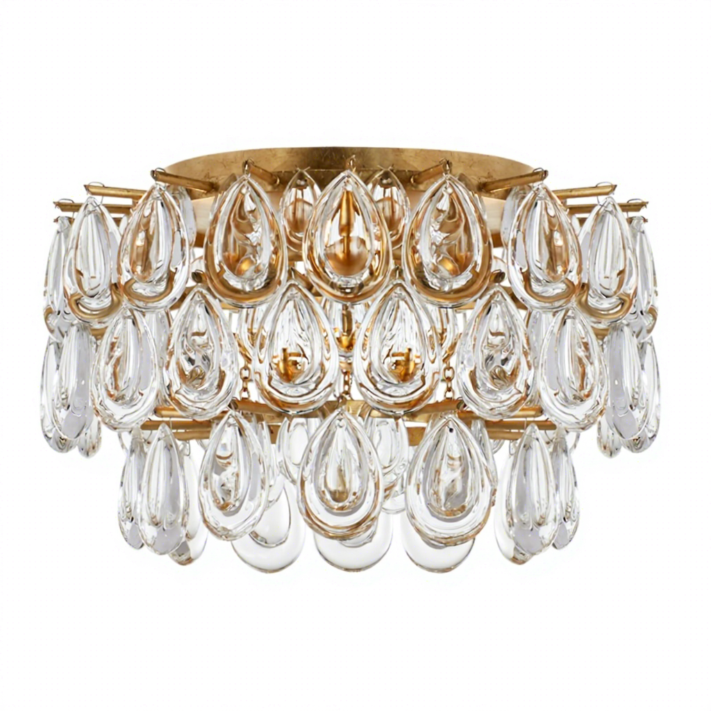 Luxury K9 Crystal Ceiling Light Living Room Hotel Bedroom Round Led Crystal Ceiling Lamp