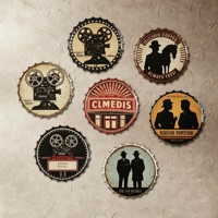 Panneaux Métalliques en Aluminium Personnalisés avec Motifs de Capsules de Bière Antiques, Décoration Murale Rétro pour la Maison, le Bar, le Café