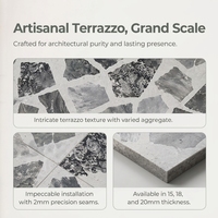 Dalles de terrazzo artificielles modernes, épaisses, résistantes à l'usure, couleur personnalisée pour villa, appartement, hôtel, sol d'escalier