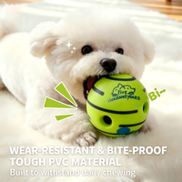 Jouet à mâcher pour chien en PVC couineur, résistant aux morsures, pour les dents, écologique, anti-ennui, interactif, en forme de ballon de football pour chiens