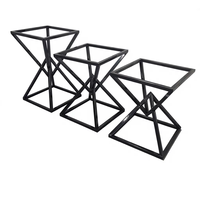 Table de bar extérieure moderne et minimaliste en acier inoxydable et verre, table à desserts, étagère de décoration pour la décoration de mariage