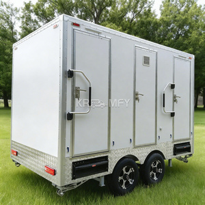 Vente chaude 2025 : Remorque de toilettes et de douche portable pour extérieur, 2 à 4 postes, avec toilettes et salle de bain - Product Image 1