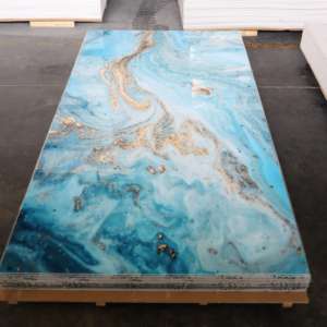 <span class=keywords><strong>Panneau</strong></span> <span class=keywords><strong>mural</strong></span> en PVC moderne, résistant au feu, imperméable, facile à nettoyer, à texture marbrée, écologique, <span class=keywords><strong>pour</strong></span> salle de bain, fond de télévision - Product Image 5