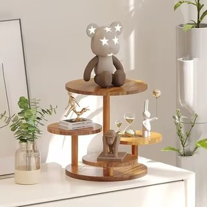 Estante de madera de varios niveles para postres, soporte de roble para pasteles, bandeja de exhibición para decoración del hogar, regalo. - Product Image 1