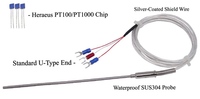 Jinlongbao prix d'usine personnalisé étanche Pt100pt1000 argent enduit câble sonde de détection de température Sus sonde capteur de température