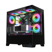 Boîtiers et tours d'ordinateur AntarcChill Micro ATX, boîtier de PC de jeu en verre trempé ITX, châssis d'ordinateur de milieu de gamme