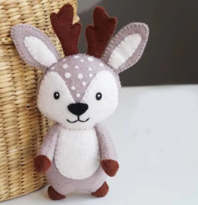 ตุ๊กตาสัตว์ป่าทำจากผ้าสักหลาด กระรอก แรคคูน สุนัขจิ้งจอก กระรอกเหม็น หมี กวาง เม่น กระต่าย บีเวอร์ ของเล่นเย็บติดกัน - Product Image 5