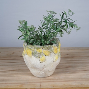 Macetas de Cemento Lianda Hechas a Mano, Grandes, Modernas, Estilo Americano Retro, Diseño de Flor de Limón, Ecológicas, para Interiores y Exteriores - Product Image 3