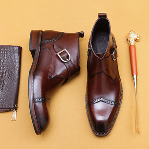 Zapatos de hombre de caña alta con parte superior de cuero genuino y suela de goma antideslizante, ideales para negocios y vacaciones. - Product Image 3