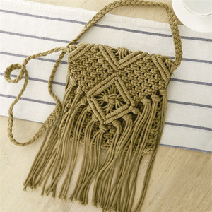 W1571 progettato Su Misura commercio all'ingrosso nappe Macrame Tote Mercato Sacchetto Macrame - Product Image 4