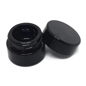 En stock – Petits pots de crème gel pour les yeux 5g, noirs, en verre violet foncé, rechargeables, anti-UV, avec couvercles, pour cosmétiques et soins de la peau - Product Image 1