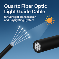 Câble guide de lumière en fibre de quartz pour la transmission de la lumière du soleil et les systèmes d'éclairage naturel SURFIBER/Marque OEM Garantie de 3 ans