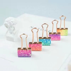 Kẹp Giấy Văn Phòng Phẩm Sáng Tạo Vui Nhộn Kẹp Tài Liệu Kẹp Giấy Màu Pastel Lấp Lánh Màu Hồng Vàng Hồng - Product Image 4