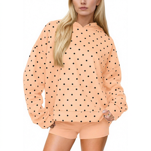 <b>Women</b> Casual Pullover <b>Hoodie</b> Oversized Printed Sweatshirt Loose Fit Hooded Top <b>Long</b> Sleeve Fashion Apparel Wholesale <b>Hoodie</b> - Product Image 1