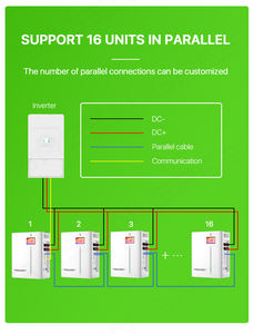BasenGreen Batteria LiFePO4 48V 100ah da Parete, Sistema di Accumulo Energetico Domestico 5Kwh, Batteria Impilabile Montabile su Rack - Product Image 5