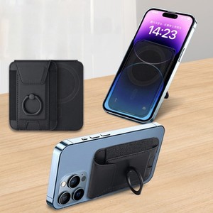 Cartera magnética universal portátil y resistente de cuero con soporte de anillo ajustable y flotante para teléfono móvil. - Product Image 3