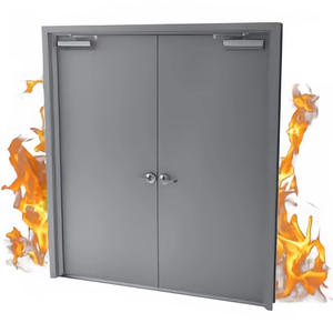 Nouvelle porte transparente isolée en acier Durable feuille sécurité intérieur <span class=keywords><strong>verre</strong></span> porte coupe-feu usine directe - Product Image 2