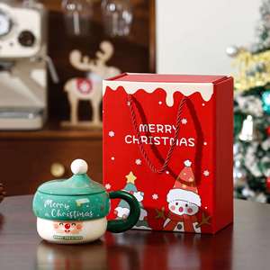 Caneca de Cerâmica IStapromo com Estampa de Papai Noel Transfronteiriça, Linda Caneca de Lembrança de Feriado para Festas, Presente de Natal Perfeito - Product Image 5