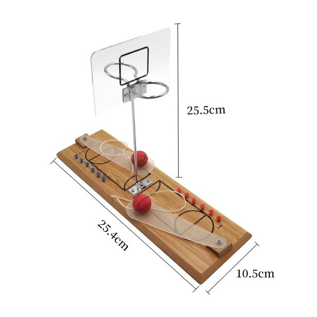 Custom Logo 2 Player Tabletop Wooden Basketball Game Desktop Mini Shooting Toy for Office Home Party Board Games Wholesale