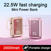 Nuevo Mini banco de energía de bolsillo de alta capacidad 20000 mAh Cargador portátil Batería externa PowerBanks 20000 Mah Carga rápida