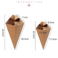 Boîtes en papier coniques jetables de haute qualité, résistantes à l'huile et écologiques, pour frites, aliments pour bébés, bonbons et emballages de gâteaux - Échantillon gratuit