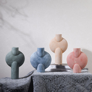 Vaso in ceramica retrò decorazione per la casa ornamenti TV mobile libreria modello camera morbida decorazione fiori freschi secchi - Product Image 1