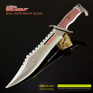 Arena Breakout All-Metal Dagger 30CM Hoja pesada Camino de pared Simulación sin cortar Artesanía Grabada Armadura Niños Regalo Prop Seguro - Product Image 6