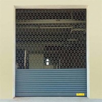 Volets roulants de sécurité modernes en aluminium avec panneaux perforés pour vitrines commerciales et centres commerciaux
