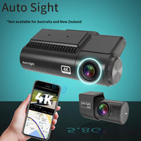 Caméra de tableau de bord double objectif 4K avant 2K arrière STARVIS 2 HDR ADAS GPS avec reconnaissance de plaque d'immatriculation, WiFi et surveillance de stationnement 24H, enregistreur de conduite HD