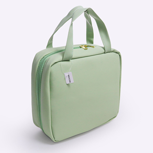 Organisateur de maquillage pour femmes en nylon écologique, personnalisable avec logo DIY, fermeture éclair, poignée, imperméable, pour sac de voyage, miroir LED - Product Image 6