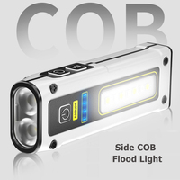 Petite lampe de poche EDC portable magnétique étanche USB C rechargeable Mini lampe porte-clés LED de poche