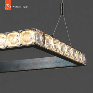 <b>Bubble</b> Crystal Rectangular Crystal <b>Lamps</b> Luxury Chandelier for Hotel Dining Room - Product Image 2