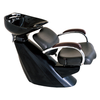 Mobilier de salon de coiffure unité de lavage à contre-courant chaises de lavage de cheveux lit de lavage de tête chaise de shampoing noire