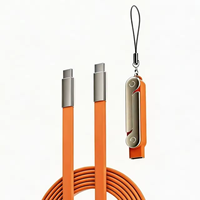 Nouveau câble de données vertical 240W Type C vers Type C avec adaptateur de voyage pour téléphone portable, ordinateur portable, kit de charge mobile