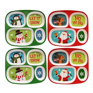 Plato navideño <span class=keywords><strong>de</strong></span> <span class=keywords><strong>melamina</strong></span> para niños, 4 secciones - Product Image 5