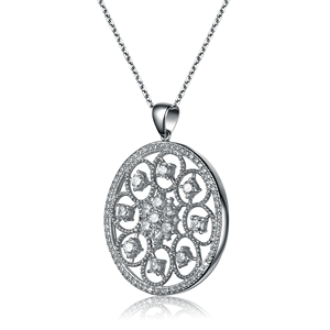 TD Collette Z argento Sterling Zirconia cubica squisita collana Glamour alla moda collane pendenti - Product Image 2