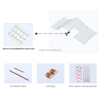 Panneau lumineux LED ultra-fin flexible et pliable 24V, couleur unique 6500K, diffuseur de surface, écran noir, CRI90, découpable, ETL
